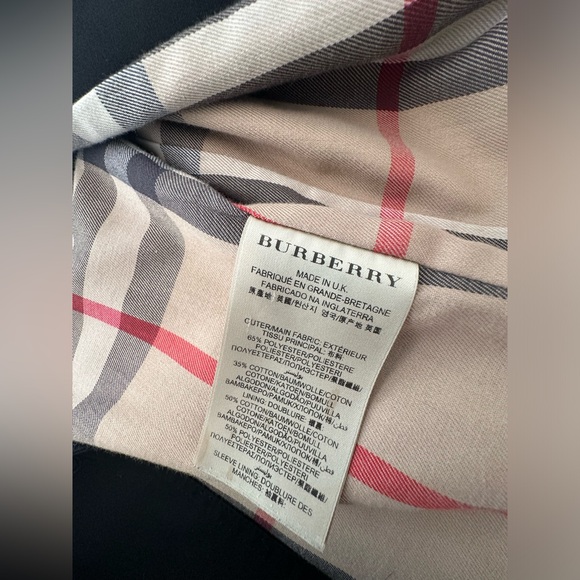 Burberry Kensington Short Trenchcoat size 2 color black - Picture 6 of 9